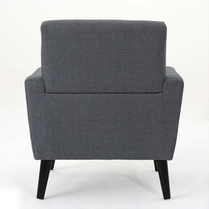 English Elm Christopher Knight Home® - CLUB Vintage-Inspired Fabric Club Chair with Nailhead Trim & Scroll Arms, Birch Legs, Contemporary Comfort DARK GREY 31.5 L x 27.75 W x 18.5 H 60848.00DGY