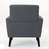 Christopher Knight Home® - Noble House - Sienna Mid Century Dark Grey Fabric Club Chair