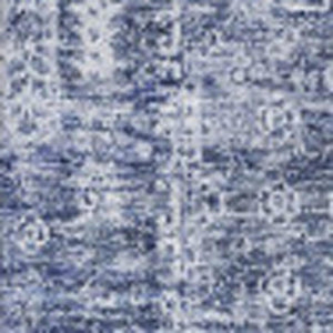 HomeRoots 9' X 12' Navy Blue & Ivory Floral Washable Area Rug – Durable, Stain-Resistant, UV-Protected Design 653403