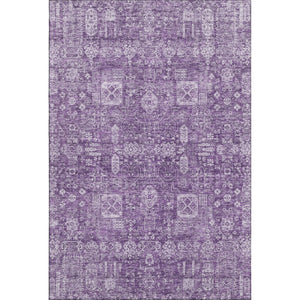 HomeRoots 10' X 14' Purple Floral Area Rug - Washable, UV Protected, Stain Resistant, Perfect for Homes! 653416