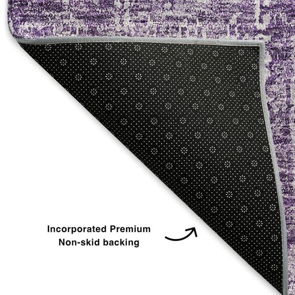 HomeRoots 10' X 14' Purple Floral Area Rug - Washable, UV Protected, Stain Resistant, Perfect for Homes! 653416