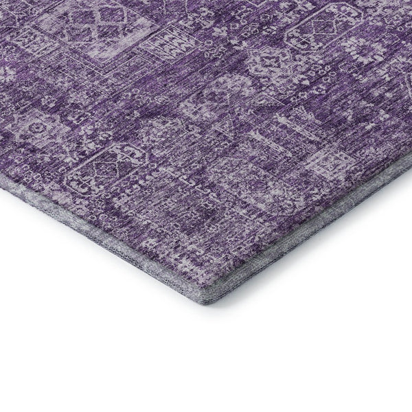 HomeRoots 10' X 14' Purple Floral Area Rug - Washable, UV Protected, Stain Resistant, Perfect for Homes! 653416