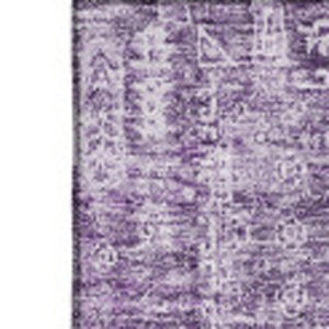 HomeRoots 10' X 14' Purple Floral Area Rug - Washable, UV Protected, Stain Resistant, Perfect for Homes! 653416
