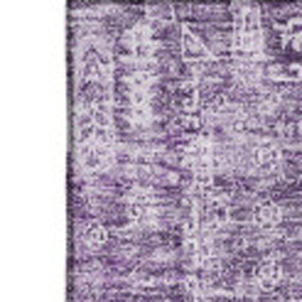 HomeRoots 10' X 14' Purple Floral Area Rug - Washable, UV Protected, Stain Resistant, Perfect for Homes! 653416