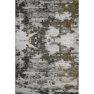 HomeRoots 9' X 12' Taupe Ivory Charcoal Abstract Area Rug - Durable, Stain-Resistant with UV Protection! 653427