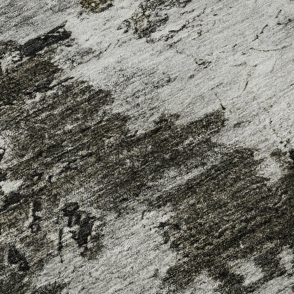HomeRoots 9' X 12' Taupe Ivory Charcoal Abstract Area Rug - Durable, Stain-Resistant with UV Protection! 653427