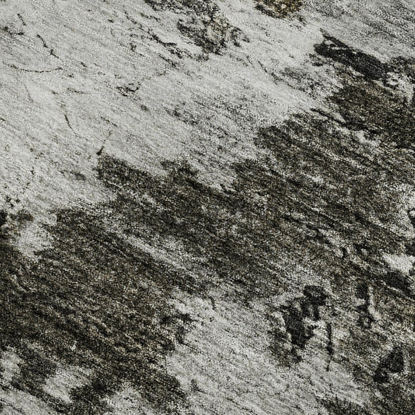 HomeRoots 9' X 12' Taupe Ivory Charcoal Abstract Area Rug - Durable, Stain-Resistant with UV Protection! 653427