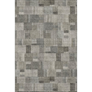 HomeRoots 8' X 10' Taupe Charcoal Beige Geometric Washable Area Rug – Stylish, Stain-Resistant & UV Protected! 653438