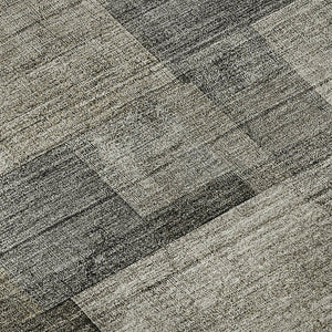 HomeRoots 10' Geometric Taupe Charcoal Beige Area Rug - Washable, UV Protected, Stain Resistant for Busy Homes 653440