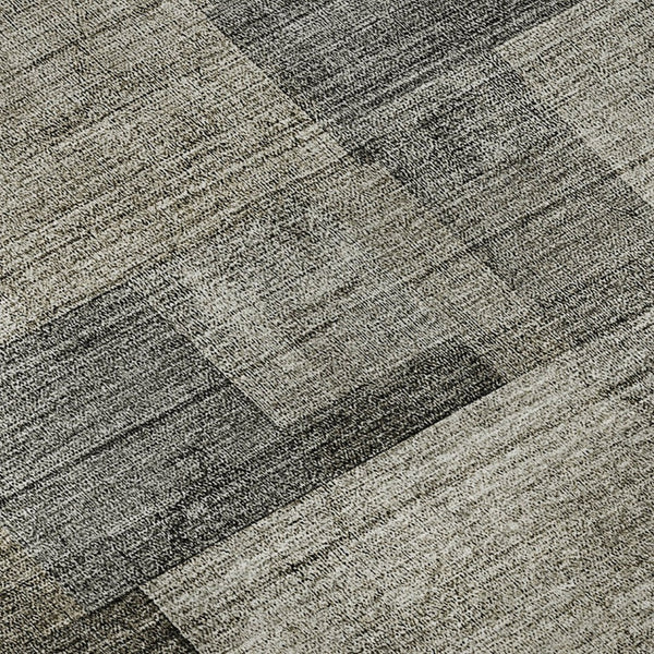 HomeRoots 10' Geometric Taupe Charcoal Beige Area Rug - Washable, UV Protected, Stain Resistant for Busy Homes 653440