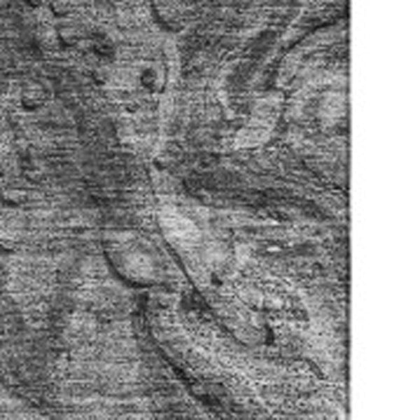 HomeRoots 5' Gray and Ivory Abstract Washable Area Rug - Stain-Resistant, UV-Protected, Stylish Durability! 653448