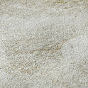 HomeRoots 8' X 10' Stylish Ivory and Beige Washable Area Rug with UV Protection for Modern Living Spaces 653456