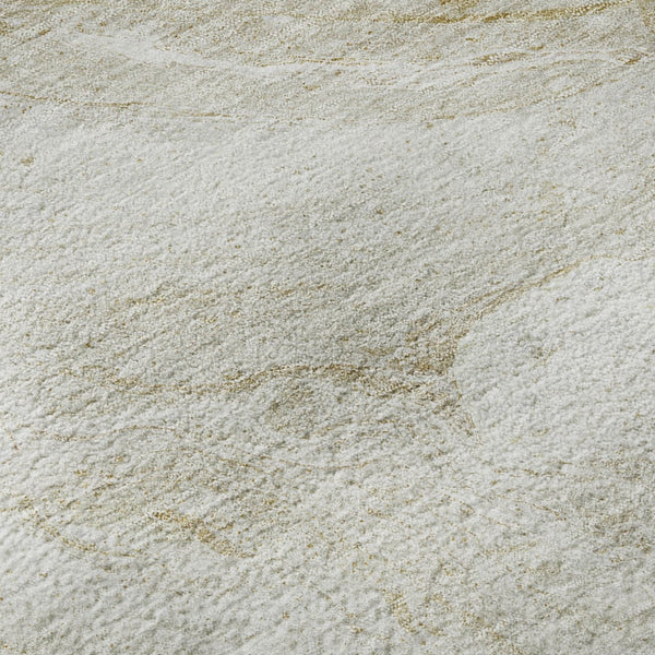 HomeRoots 8' X 10' Stylish Ivory and Beige Washable Area Rug with UV Protection for Modern Living Spaces 653456