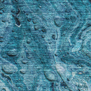 HomeRoots 9' X 12' Sky Blue & Ivory Abstract Washable Area Rug - Durable, Stylish, UV Protected for Homes 653463