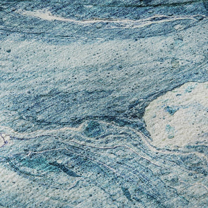 HomeRoots 10' Sky Blue & Ivory Abstract Washable Area Rug - UV Protected, Stain Resistant, Perfect for Kids & Pets 653464