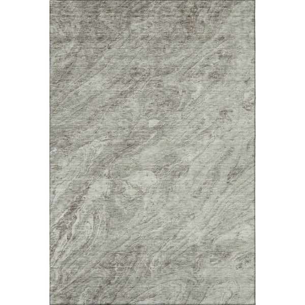 HomeRoots 5' X 8' Stylish Taupe and Ivory Abstract Area Rug – Washable, UV Protected, Perfect for Busy Homes! 653472