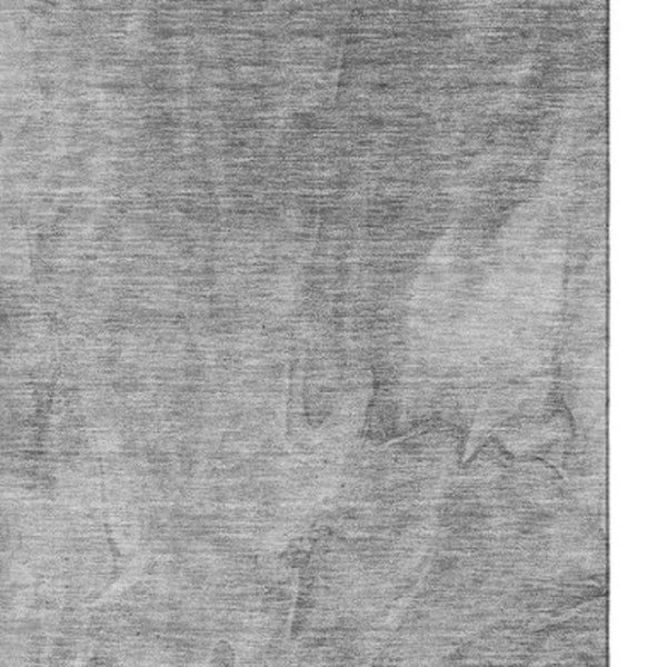 HomeRoots 5' X 8' Gray And Ivory Abstract Washable Area Rug - UV Protected, Stain Resistant, Durable Design for Homes 653490