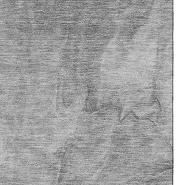 HomeRoots 8' X 10' Gray and Ivory Abstract Area Rug - Washable, Stain Resistant, UV Protected for Modern Spaces 653492