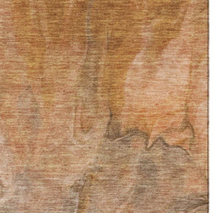 HomeRoots 5' X 8' Chili Red, Ivory & Copper Abstract Area Rug with UV Protection for Stylish, Active Homes 653496