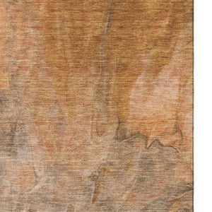 HomeRoots 9' X 12' Chili Red Ivory Copper Abstract Area Rug - Durable, Stain-Resistant, UV Protect Design Perfect for Homes 653499