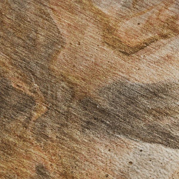 HomeRoots 9' X 12' Chili Red Ivory Copper Abstract Area Rug - Durable, Stain-Resistant, UV Protect Design Perfect for Homes 653499