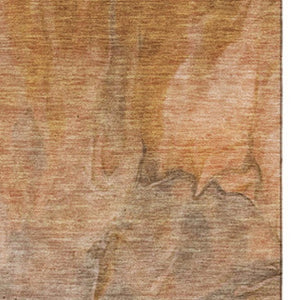 HomeRoots 10' X 14' Chili Red Ivory Copper Abstract Washable Area Rug - Durable, UV-Protected, Family-Friendly! 653500