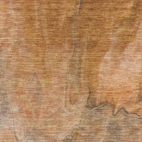 HomeRoots 10' X 14' Chili Red Ivory Copper Abstract Washable Area Rug - Durable, UV-Protected, Family-Friendly! 653500