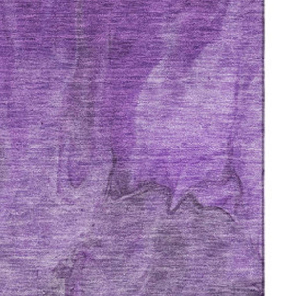 HomeRoots 5' X 8' Washable Purple Ivory Gray Area Rug - Modern Abstract Design with UV Protection & Durability 653502