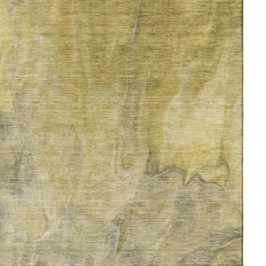 HomeRoots 8' X 10' Washable Taupe Ivory Gold Abstract Area Rug for Modern Homes - UV Protected & Stain Resistant 653510