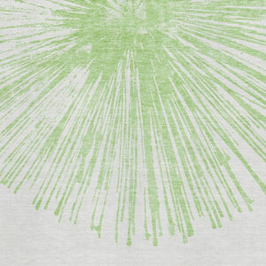 HomeRoots 9' X 12' Artichoke Green & Ivory Abstract Area Rug - Washable, Stain-Resistant, UV Protected Design 653517