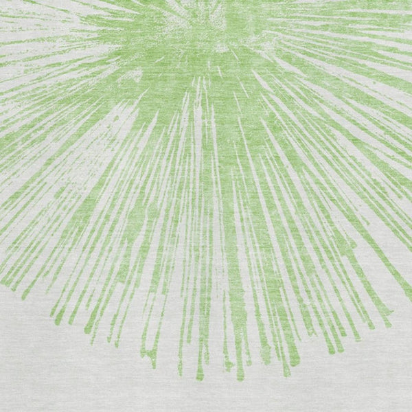 HomeRoots 9' X 12' Artichoke Green & Ivory Abstract Area Rug - Washable, Stain-Resistant, UV Protected Design 653517