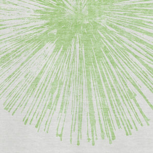 HomeRoots 10' Artichoke Green & Ivory Abstract Washable Area Rug - UV Protected, Durable & Stylish for Homes 653518