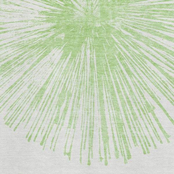 HomeRoots 10' Artichoke Green & Ivory Abstract Washable Area Rug - UV Protected, Durable & Stylish for Homes 653518