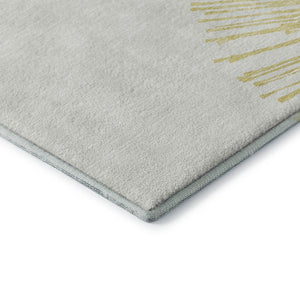 HomeRoots 5' X 8' Beige and Ivory Abstract Area Rug - Washable, UV Protected, Perfect for Busy Homes & Style 653520