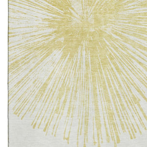 HomeRoots 8' X 10' Washable Beige and Ivory Abstract Area Rug with UV Protection for Stylish, Durable Living Spaces 653522