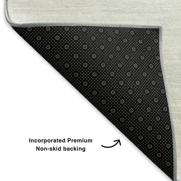 HomeRoots 9' X 12' Beige and Ivory Abstract Washable Area Rug - Durable, UV Protected, Perfect for Homes with Pets 653523