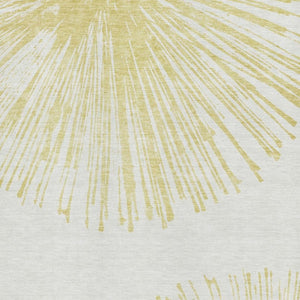 HomeRoots 10' X 14' Beige And Ivory Abstract Area Rug – Washable, UV Protected, Durable for Busy Homes! 653524