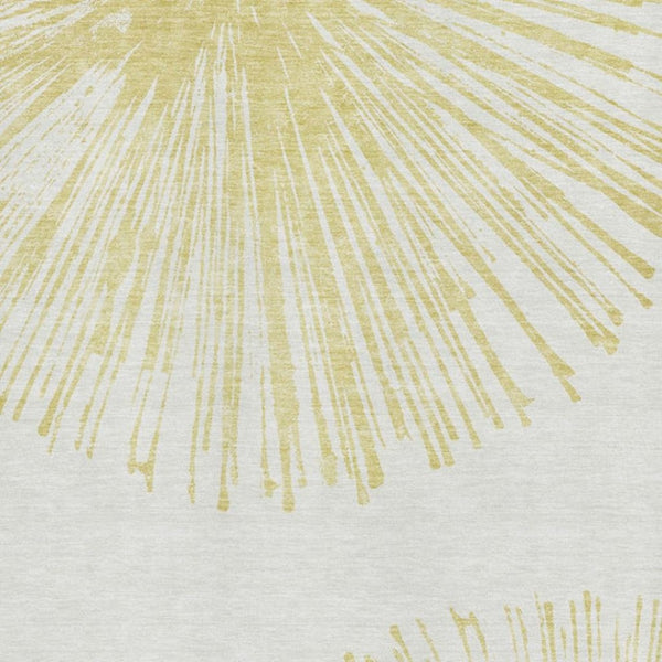 HomeRoots 10' X 14' Beige And Ivory Abstract Area Rug – Washable, UV Protected, Durable for Busy Homes! 653524