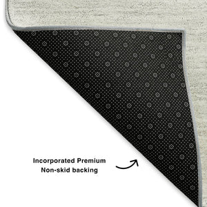 HomeRoots 10' X 14' Black And Ivory Abstract Area Rug - Stylish, Washable, UV-Protected for Busy Homes! 653530