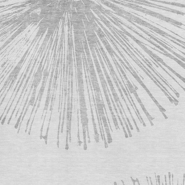 HomeRoots 5' Gray and Ivory Abstract Washable Area Rug – Durable, Stain Resistant, UV Protected for Modern Spaces 653544
