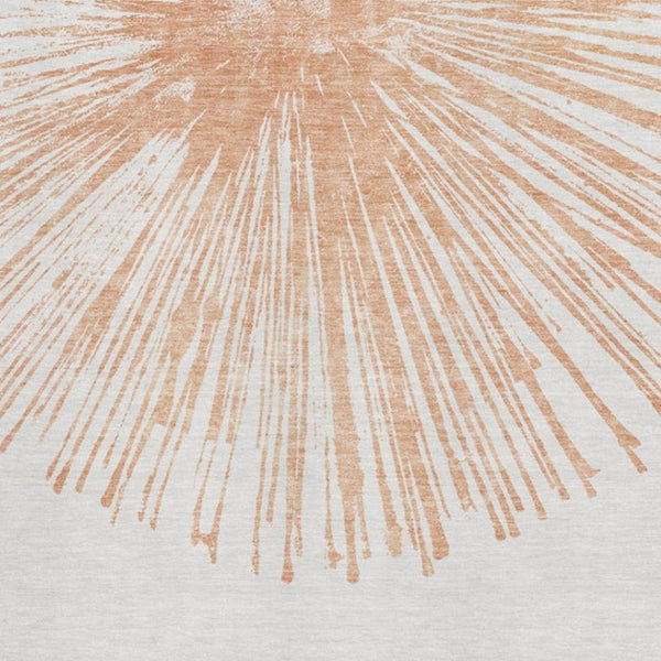 HomeRoots 5' X 8' Salmon and Ivory Abstract Area Rug – Stylish, Washable, UV-Protected for Active Homes! 653550