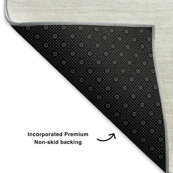 HomeRoots 9' X 12' Salmon and Ivory Abstract Area Rug – Durable, Washable, UV-Protected for Family Spaces 653553