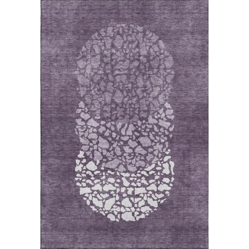 HomeRoots 10' X 14' Eggplant Abstract Area Rug - Modern, Stain-Resistant, UV Protected, Perfect for Any Room! 653584