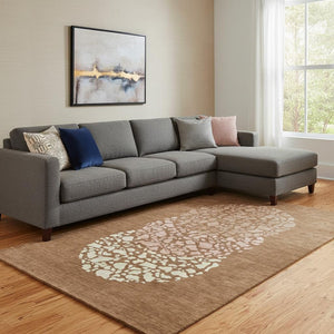 HomeRoots 9' X 12' Chili Red & Ivory Abstract Area Rug - Durable, Washable, Stain Resistant with UV Protection! 653595
