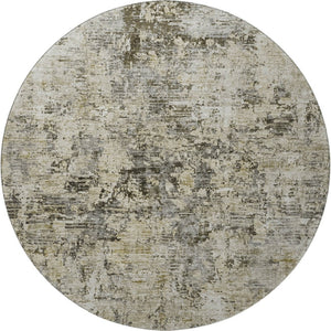 HomeRoots 8' Taupe Beige and Gray Abstract Area Rug - Washable, UV-Protected, Durable for Family Spaces 653611