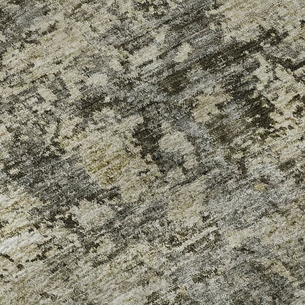 HomeRoots 10' Taupe Beige & Gray Abstract Washable Area Rug - UV Protected, Stain Resistant, Perfect for Homes! 653614