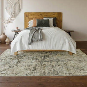 HomeRoots 10' Taupe Beige & Gray Abstract Washable Area Rug - UV Protected, Stain Resistant, Perfect for Homes! 653614