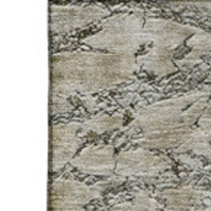 HomeRoots 5' X 8' Modern Abstract Area Rug in Brown, Ivory & Gray – Washable, UV-Protected, Stain Resistant 653646