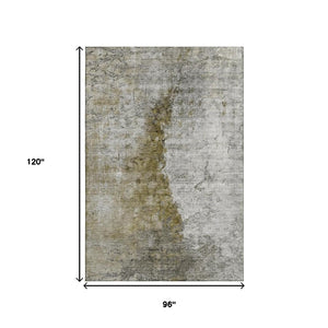 HomeRoots 8' X 10' Modern Abstract Washable Area Rug – Durable, Stain Resistant, UV Protected for Homes 653648