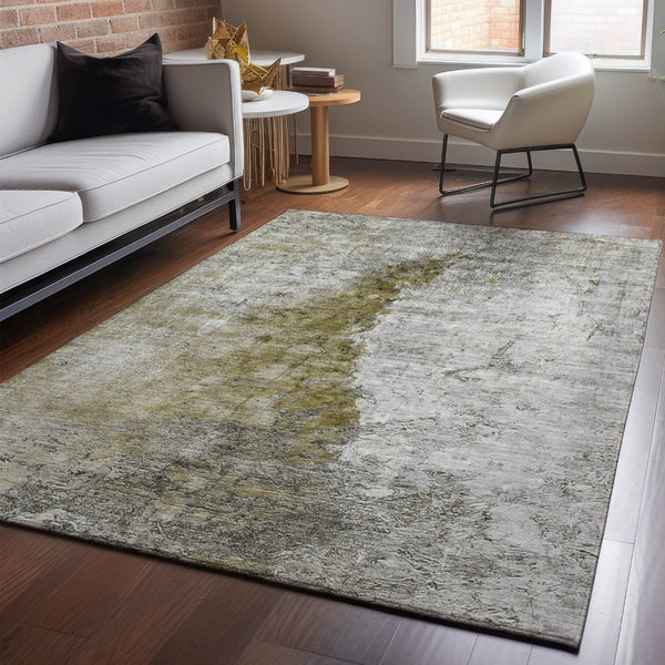 HomeRoots 8' X 10' Modern Abstract Washable Area Rug – Durable, Stain Resistant, UV Protected for Homes 653648